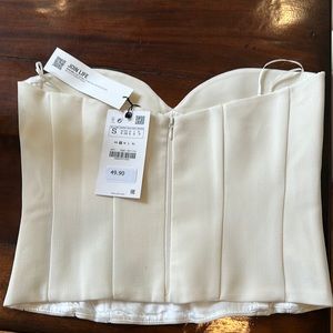 NWT Zara Bustier with sweetheart neckline small